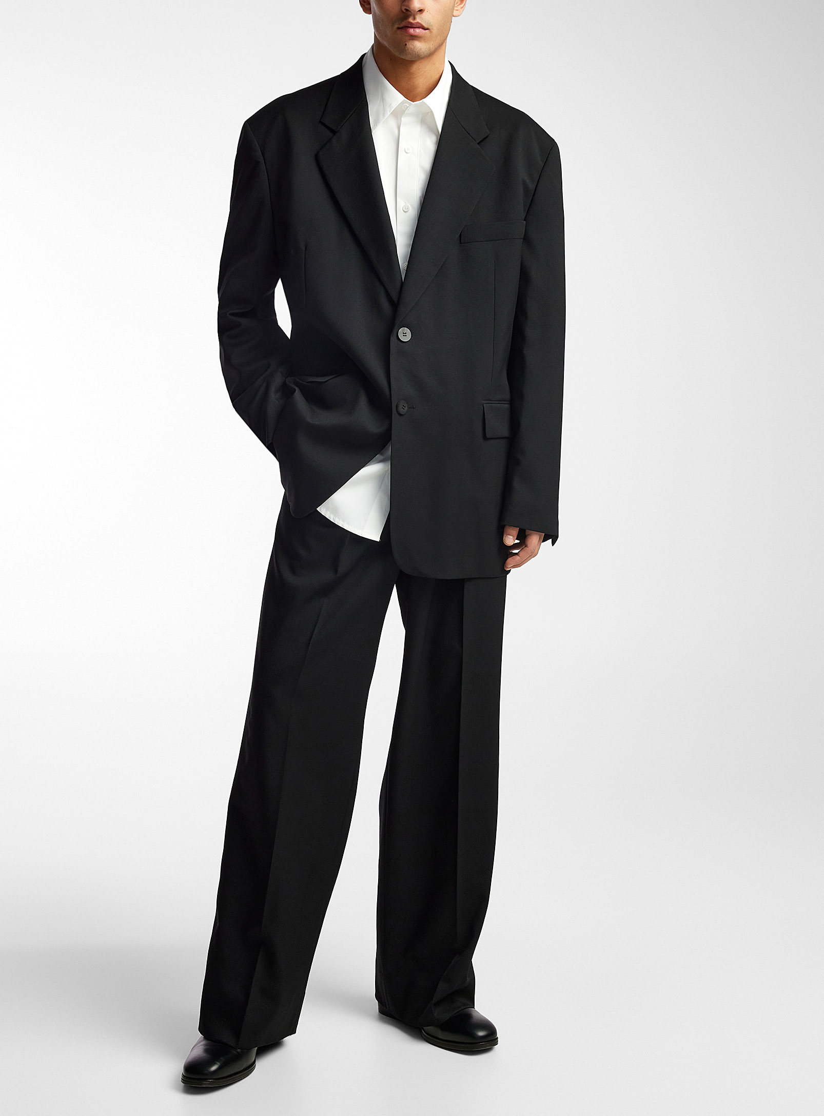 Wooyoungmi - Le pantalon droit laine noir