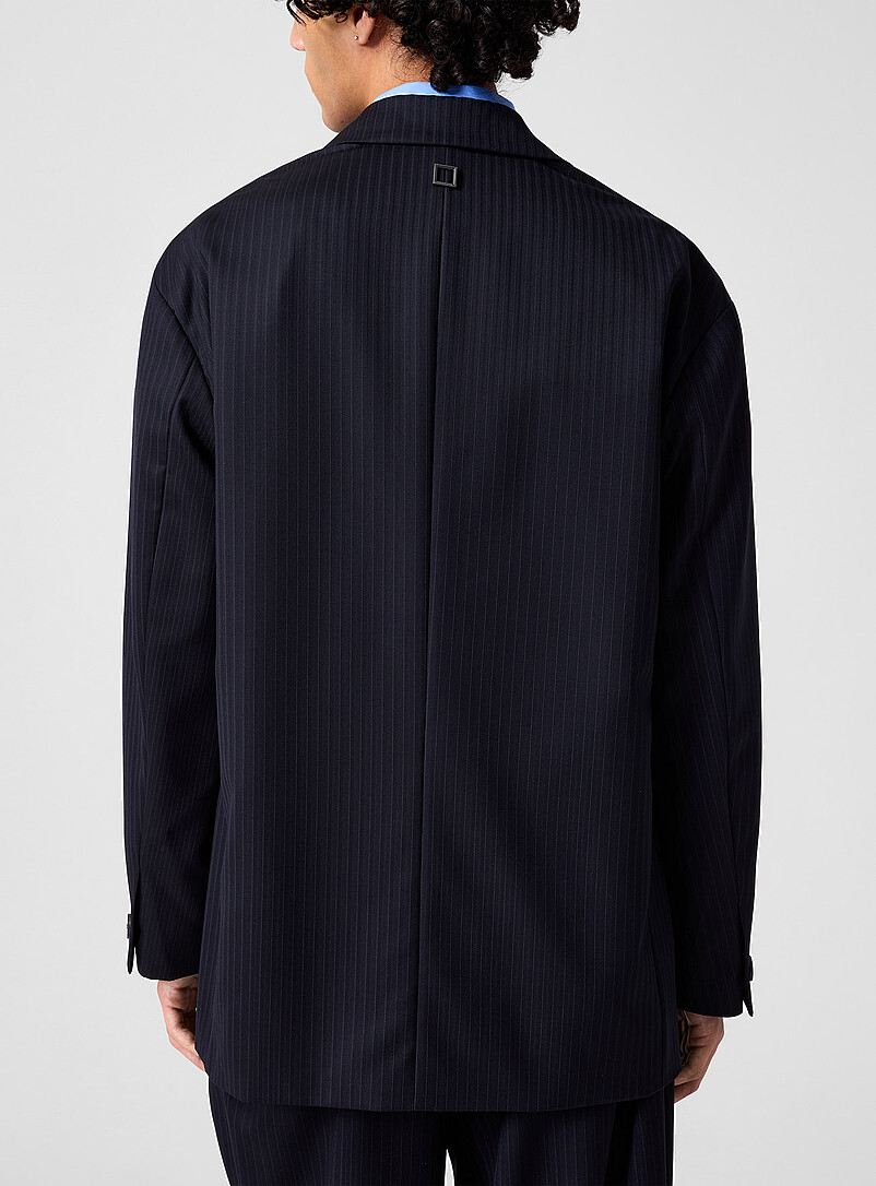 Loose-fit banker-striped suit jacket product image 3