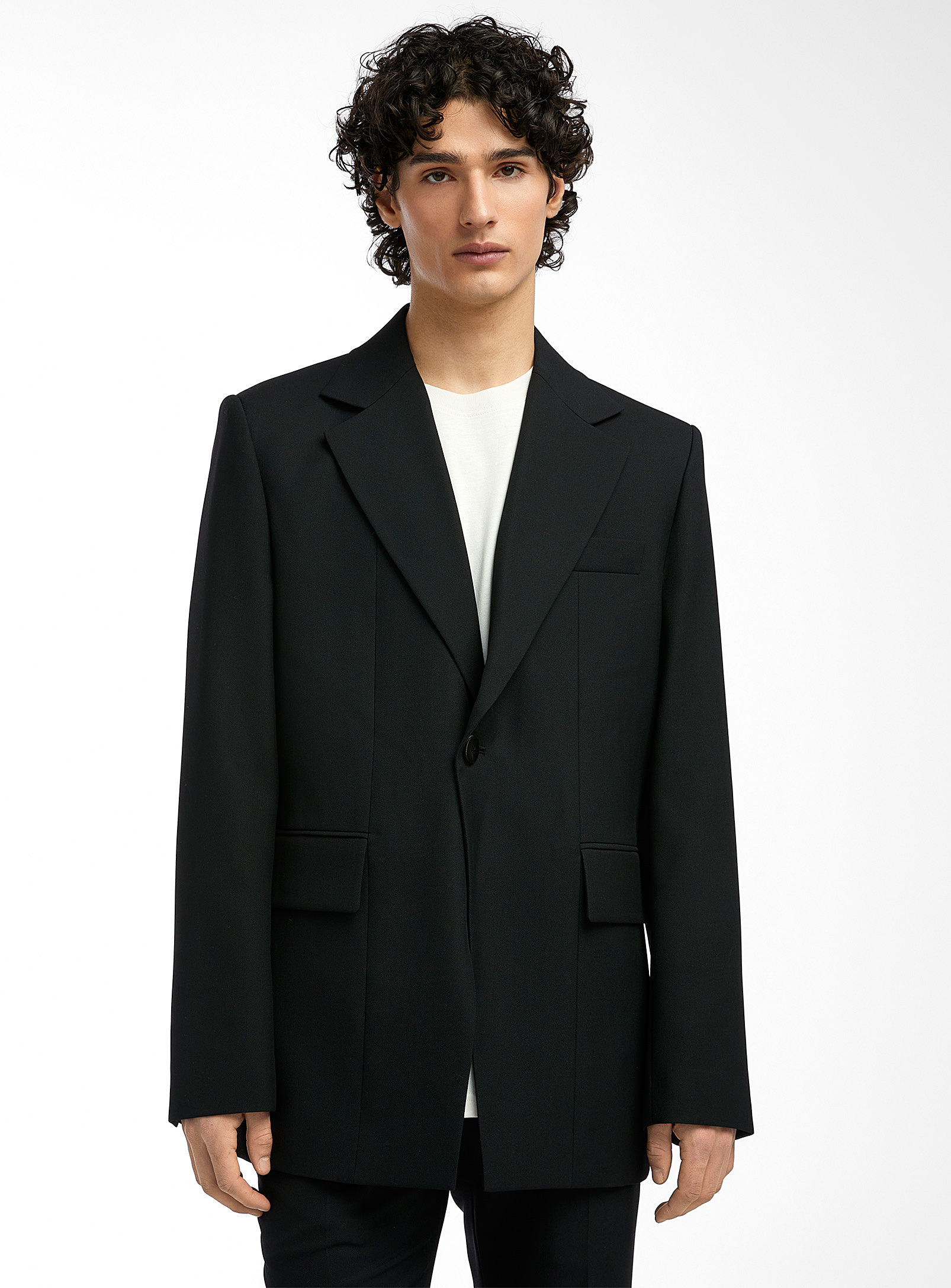 Wooyoungmi Pure Wool Loose Jacket In Black