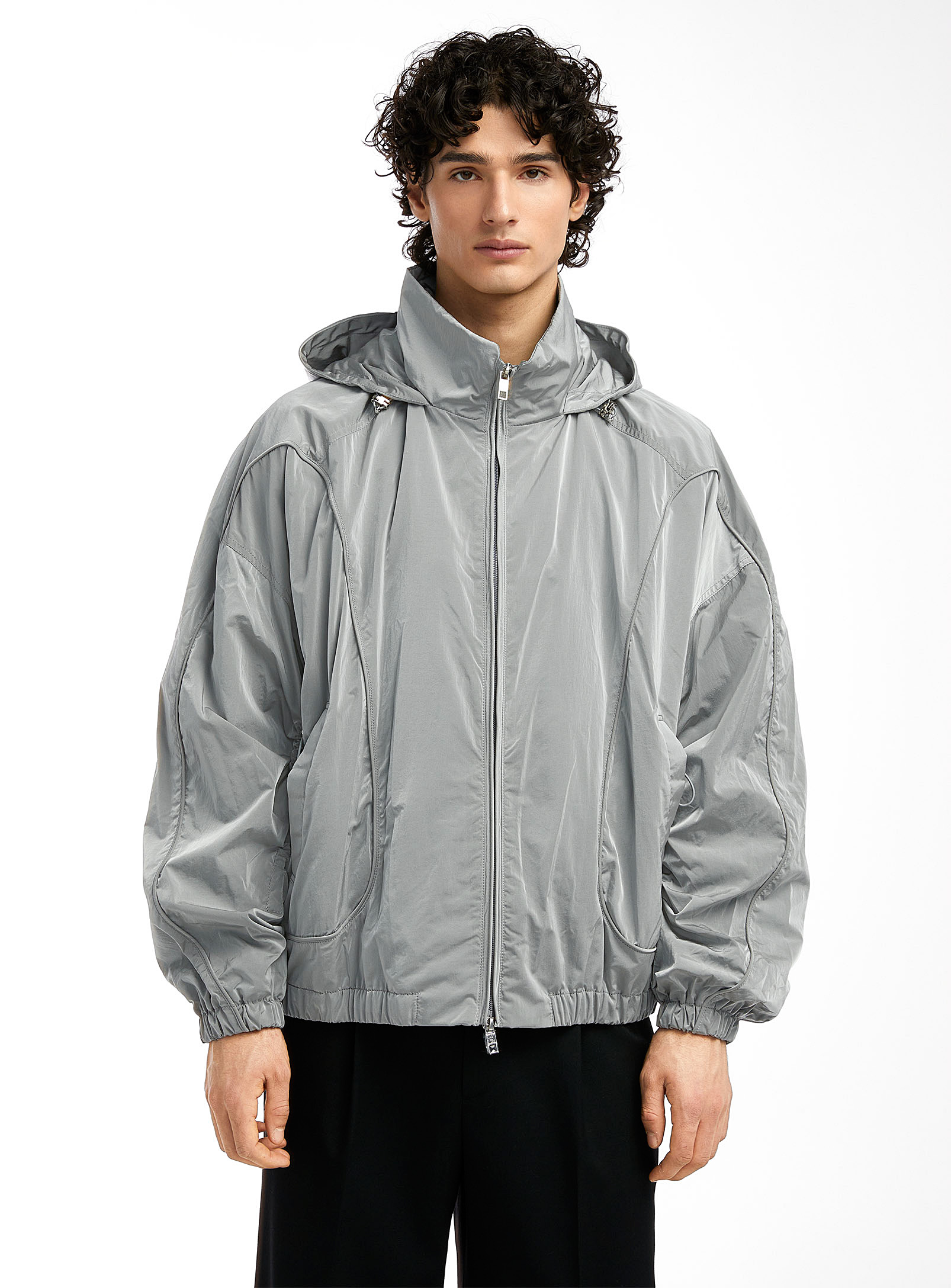Wooyoungmi Silver Track Jacket In Grey
