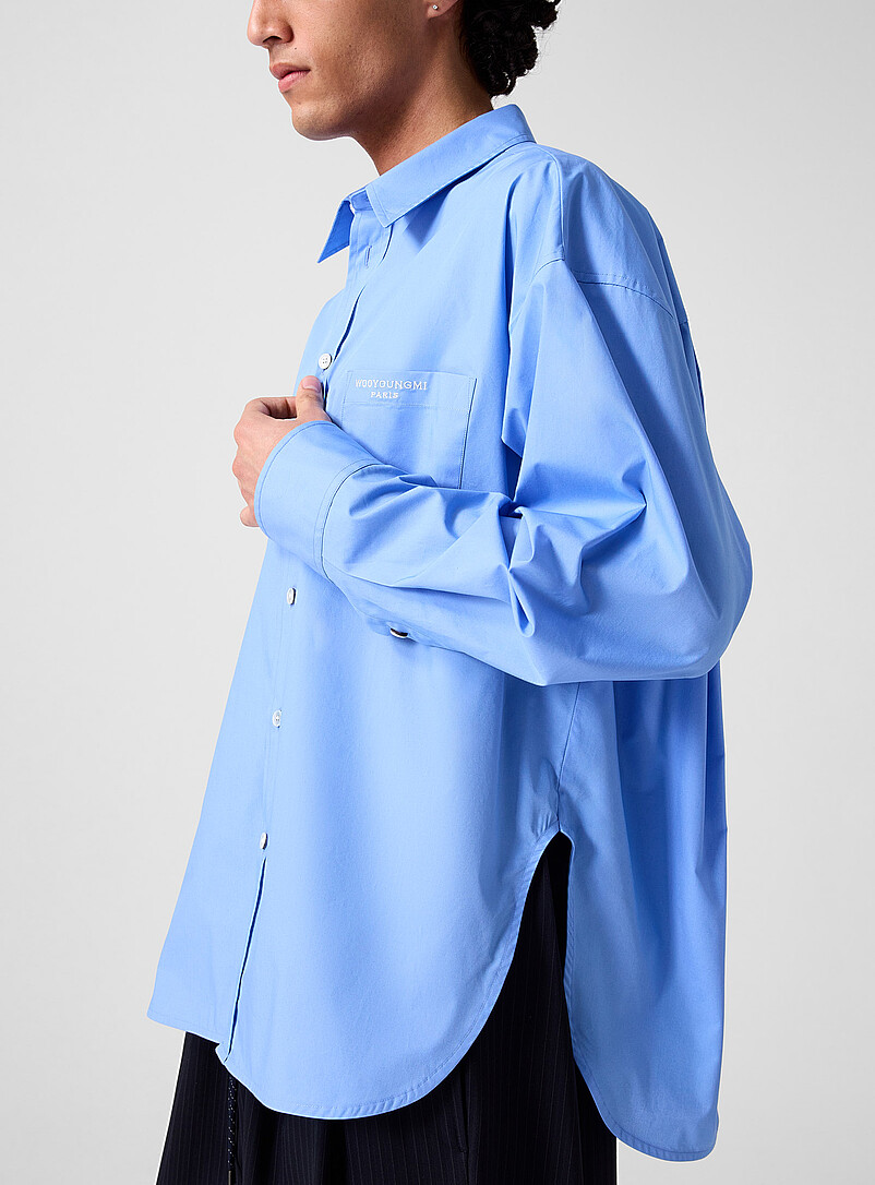 Oversized solid poplin shirt product image 2