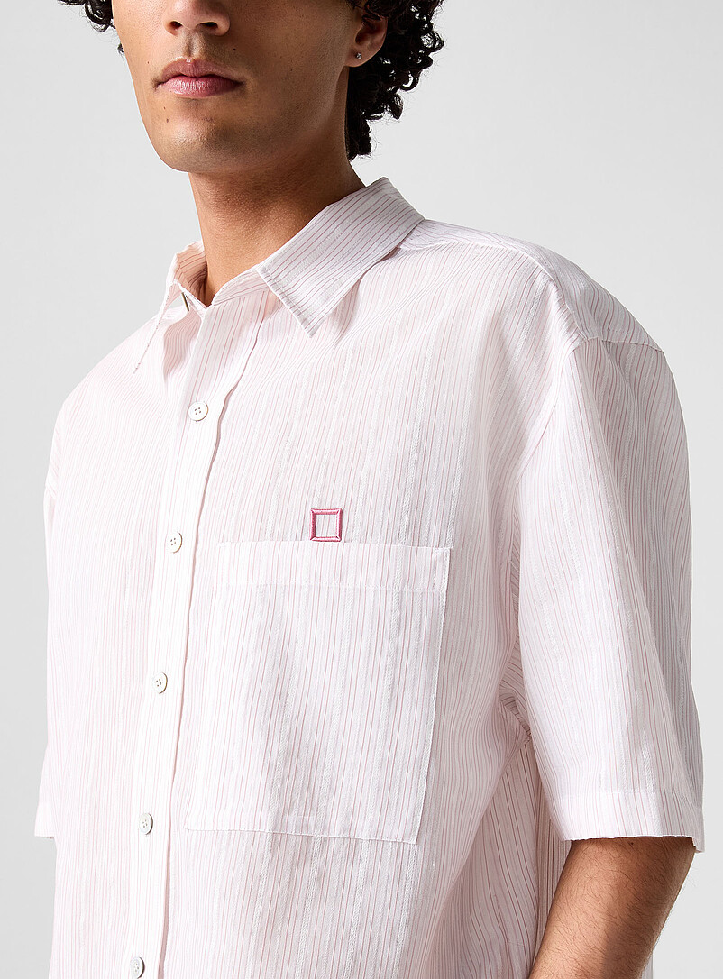 Textured stripes loose shirt product image 2