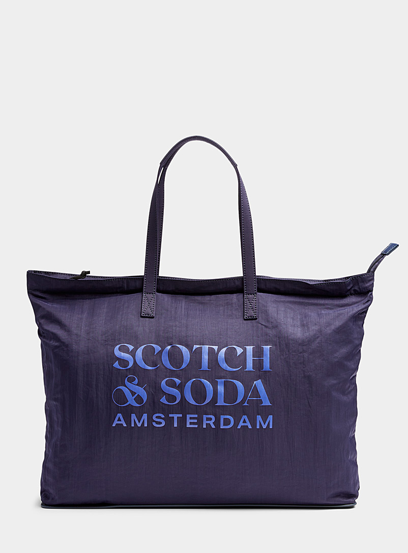 Scotch & Soda Dark Blue Roll-up tote for men