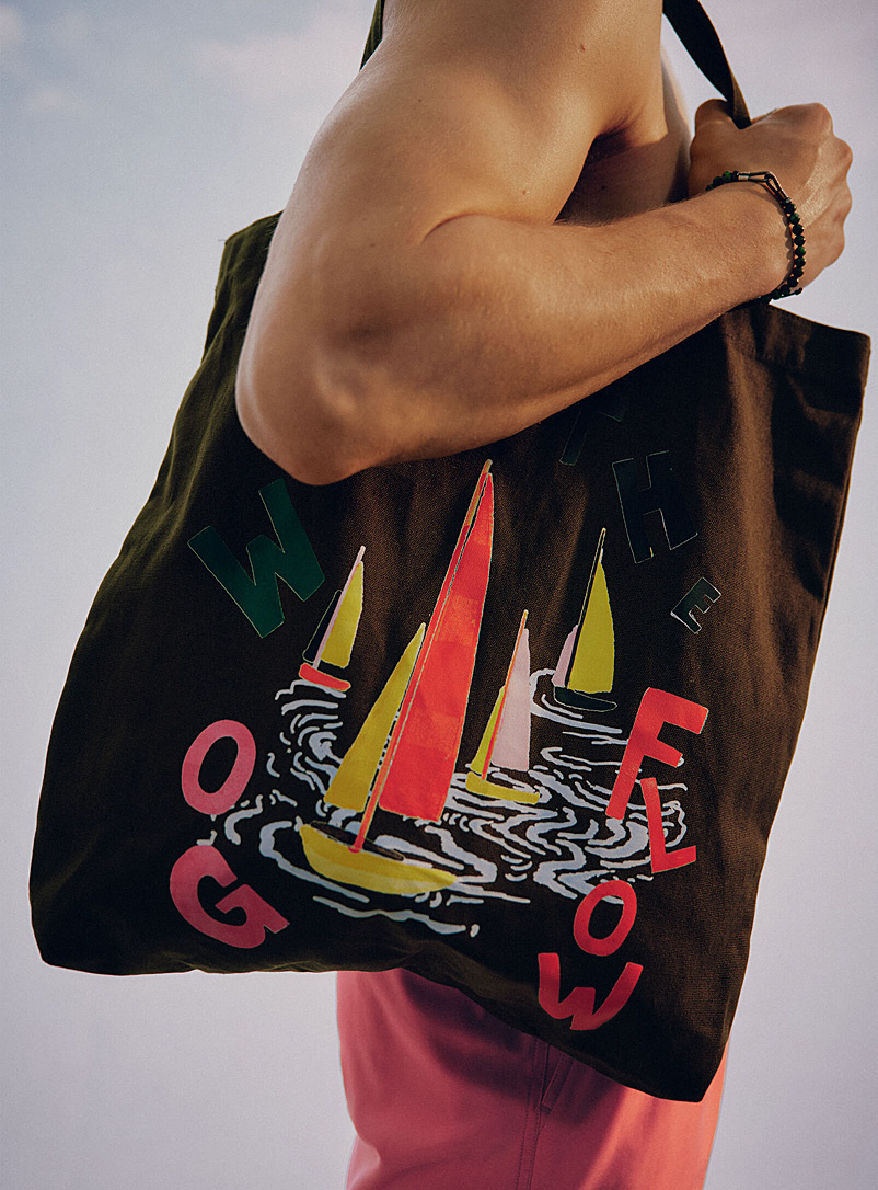 Le 31 Green Go With The Flow tote for men