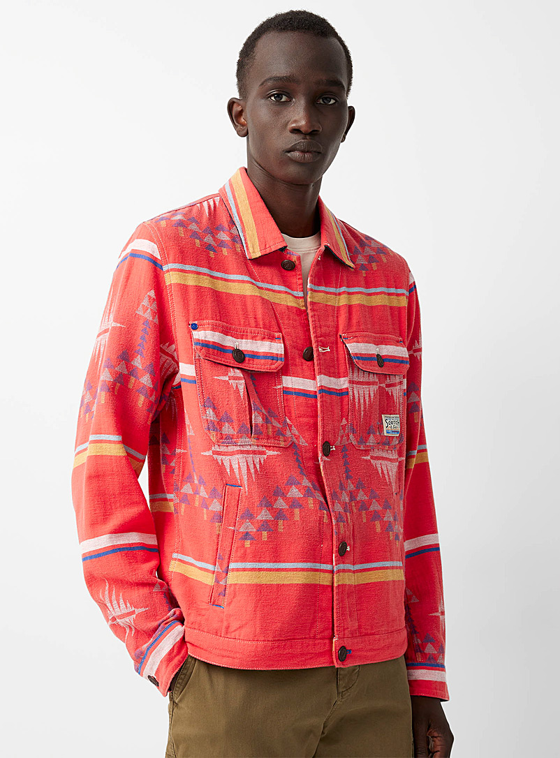 Scotch & Soda Red Nomad overshirt for men