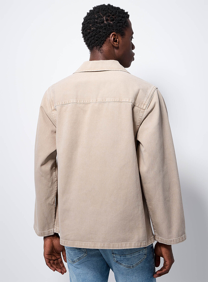 Scotch & Soda: La surchemise signature point de croix Blanc cass&eacute; pour homme