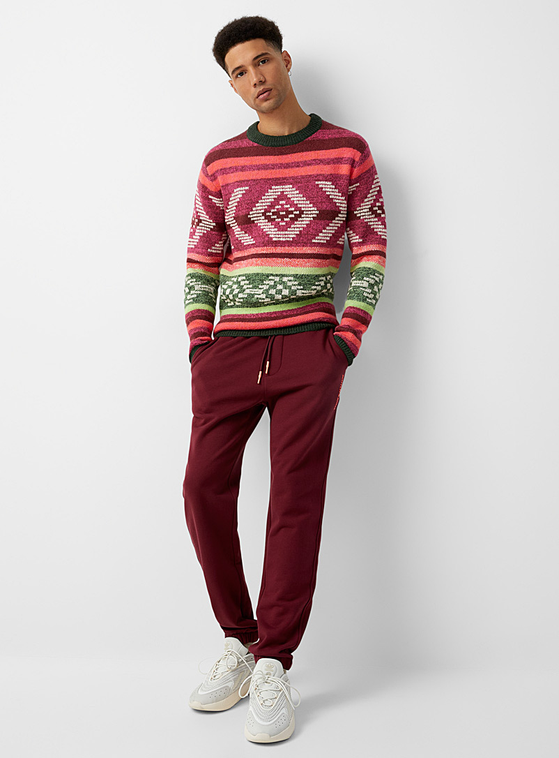 Scotch & Soda Ruby Red Terry-lined logo jogger for men