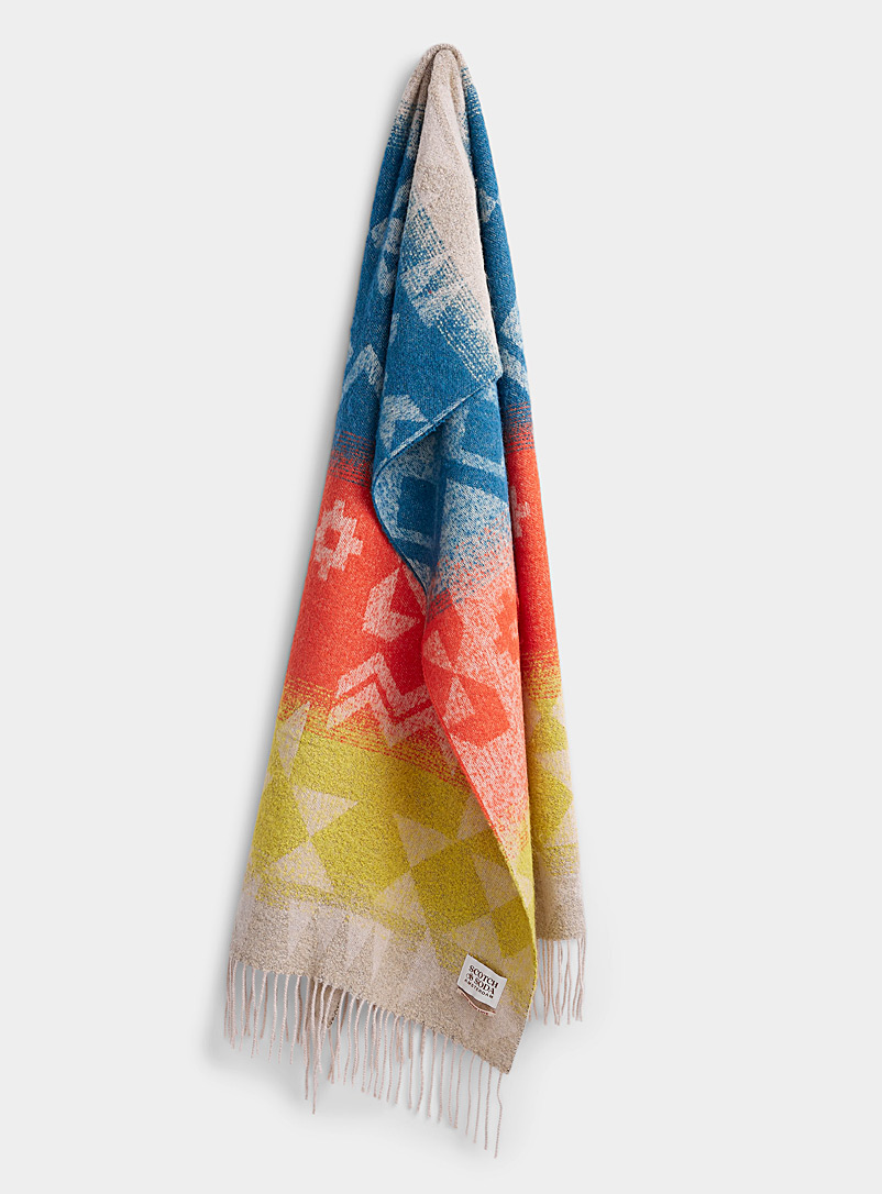 Scotch & Soda Assorted Geometric tapestry scarf for men