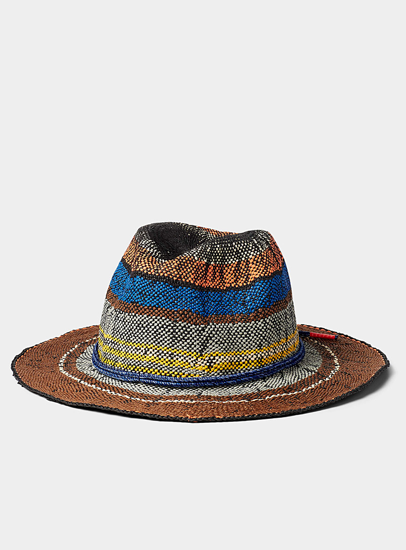 Scotch & Soda Assorted Colourful stripes straw hat for men