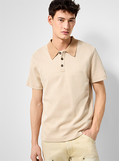 Le polo jacquard bicolore