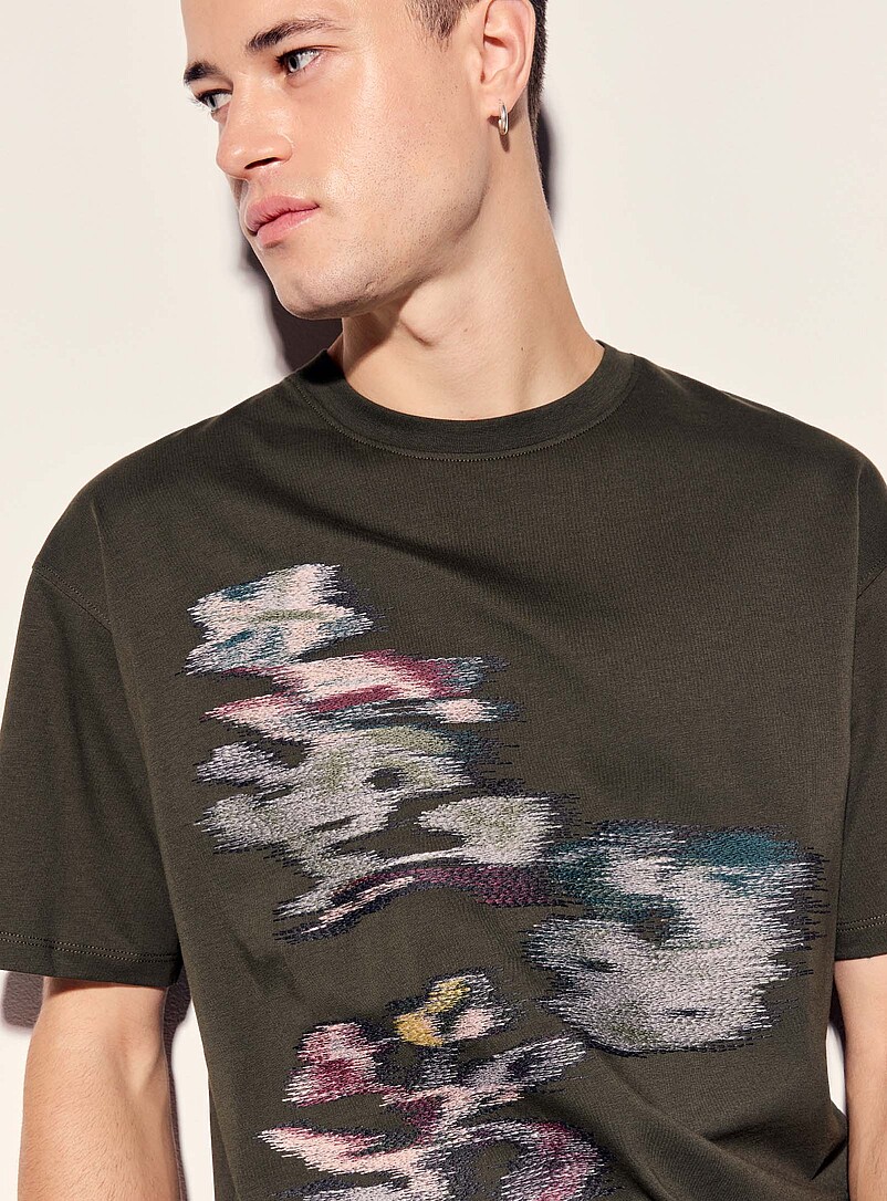 Embroidery abstraction T-shirt | Scotch & Soda | Shop Men's