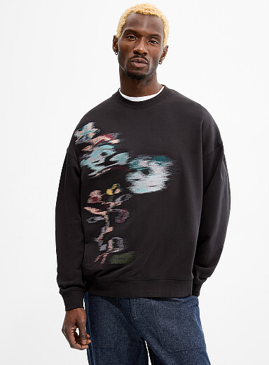 Abstract embroidery sweatshirt