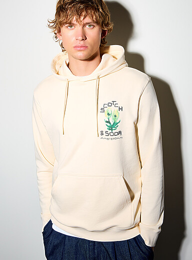 Scotch & Soda: Le kangourou fleur aquarelle Blanc cass&eacute; pour homme