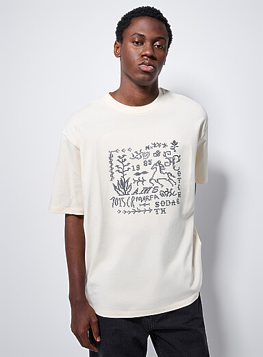 Le t-shirt point de croix indigo