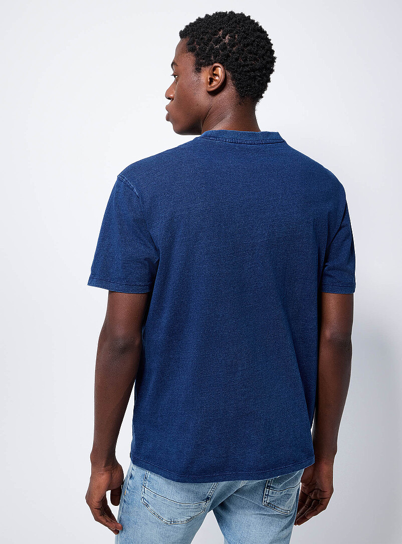Scotch & Soda: Le t-shirt broderies Free Spirit Bleu pour homme
