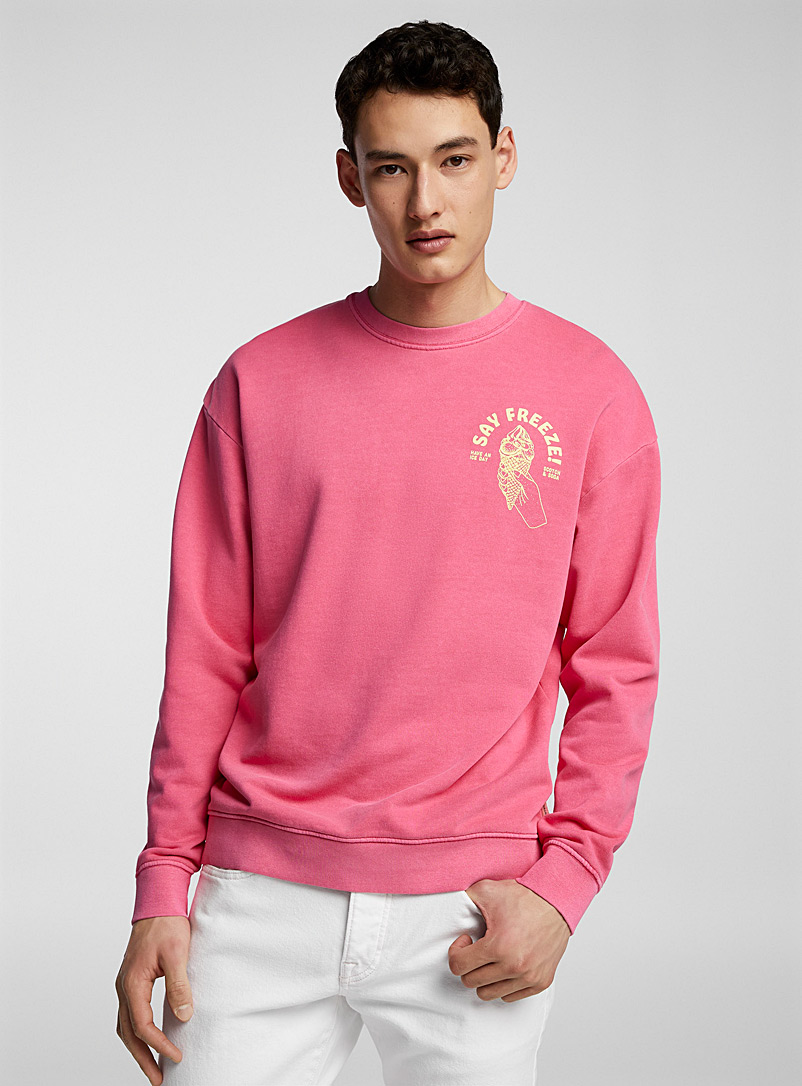 Scotch & Soda Light pink Say Freeze sweatshirt for men
