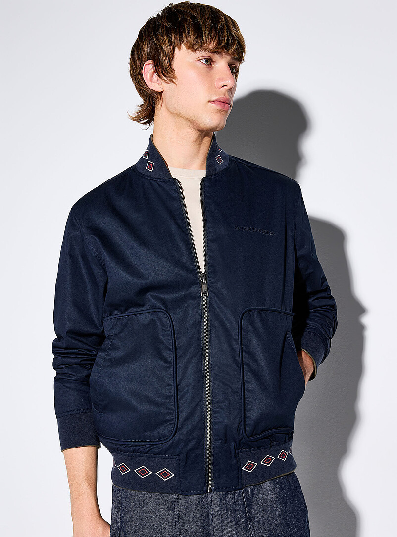 Knit Trim Reversible Jacket