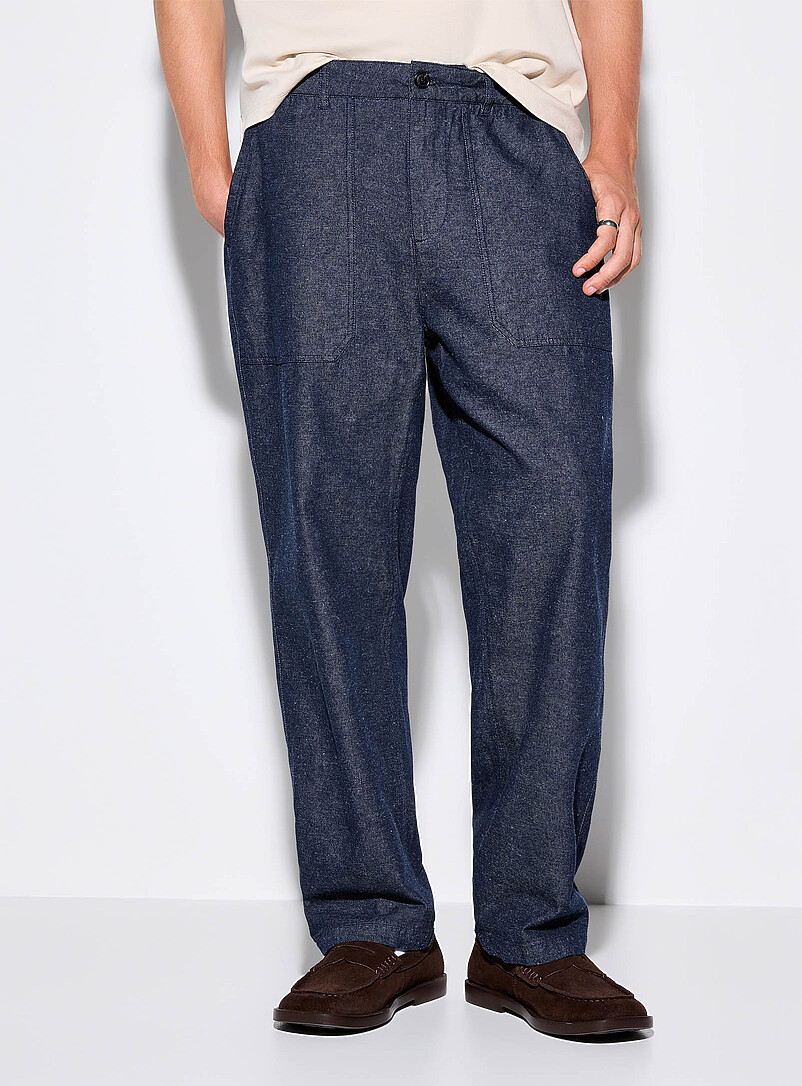 Harper indigo twill pant Relaxed tapered fit product image 2