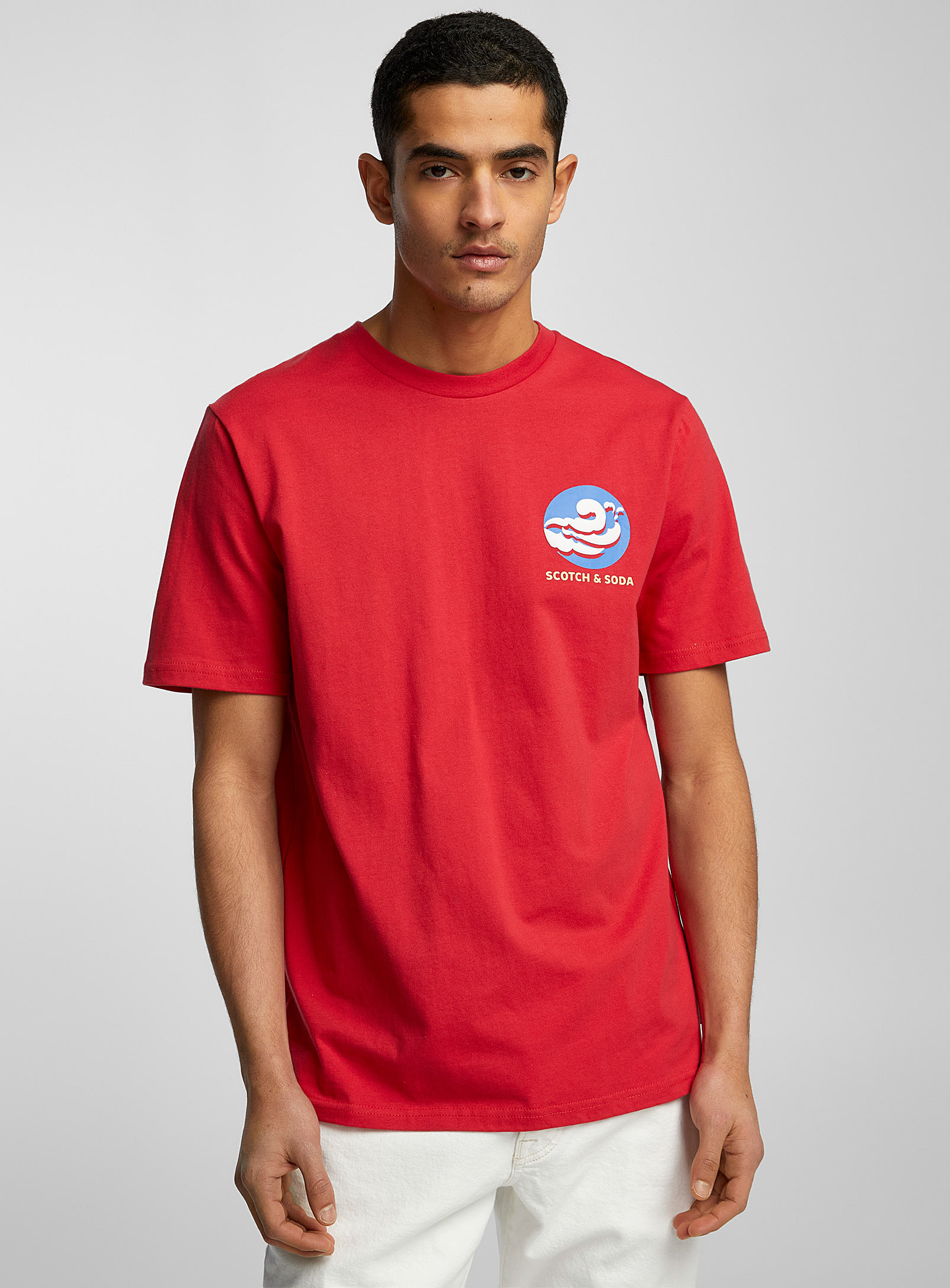 Scotch & Soda Catch Of The Day T-shirt In Red