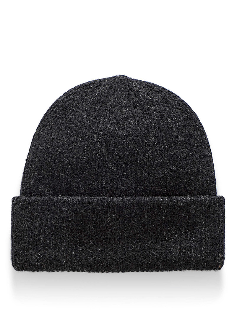 Holden Black Cashmere and wool cuffed tuque for error