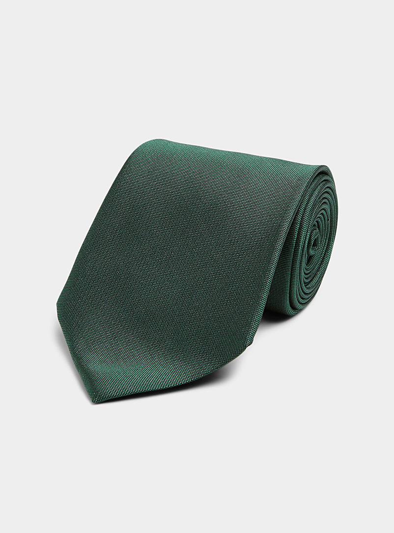Blick: La cravate oxford unie Vert pour homme