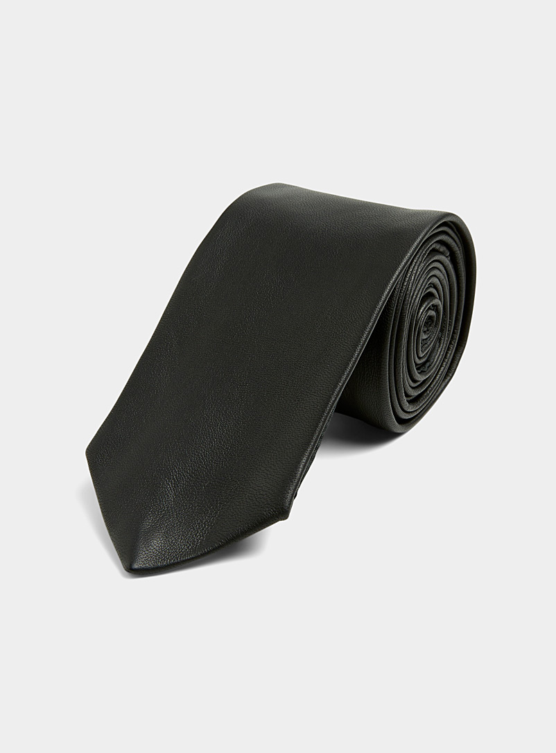 Blick Black Leather tie for men