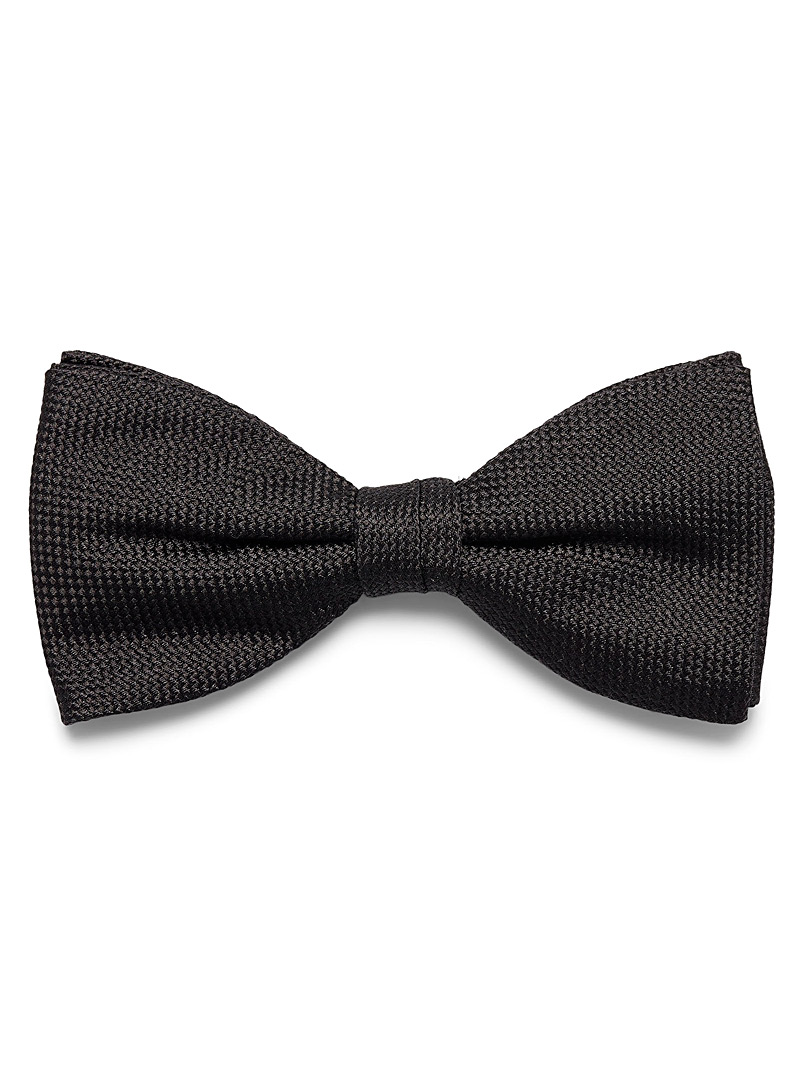 Blick Black Micro-check bow tie for men