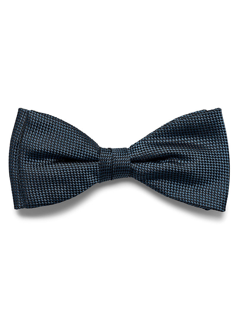 Blick Blue Micro-check bow tie for men