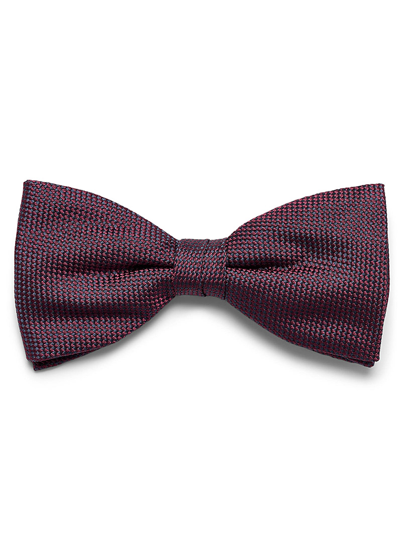 Blick Burgundy Micro-check bow tie for men