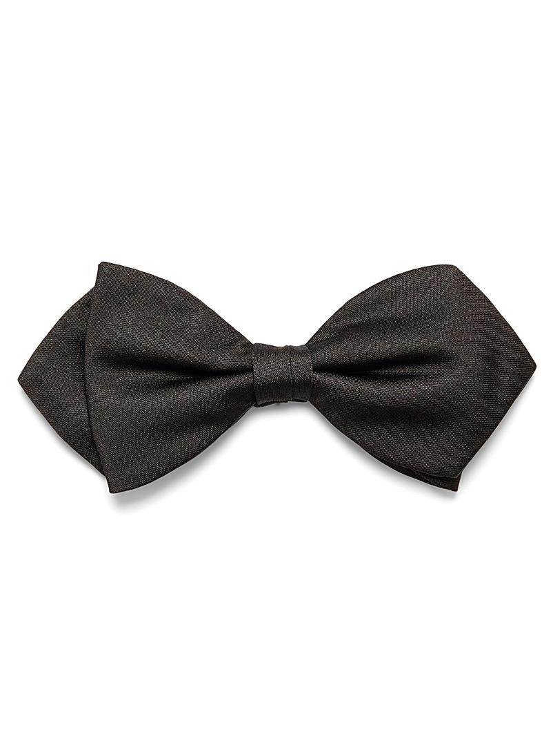 Blick Black Satiny monochrome bow tie for men