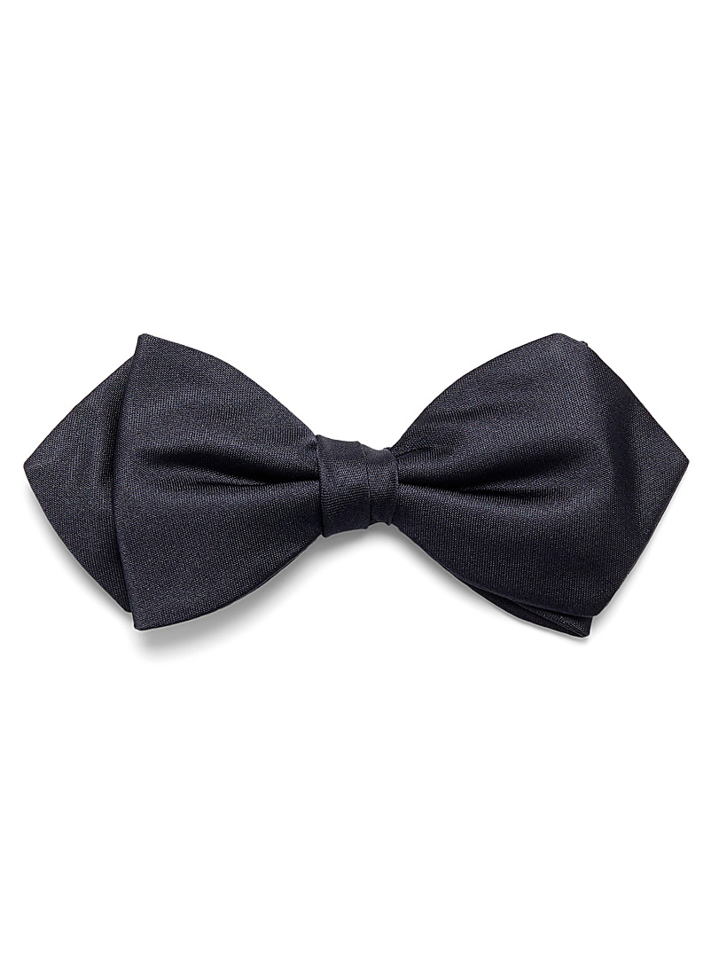 Blick Navy/Midnight Blue Satiny monochrome bow tie for men