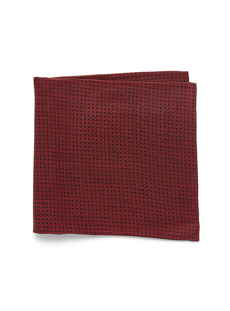 Blick: Le foulard pochette minipois Rouge foncé-vin-rubis pour homme
