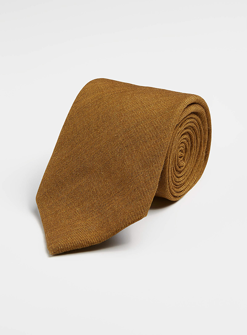 Blick Mauve Solid silk and wool tie for men