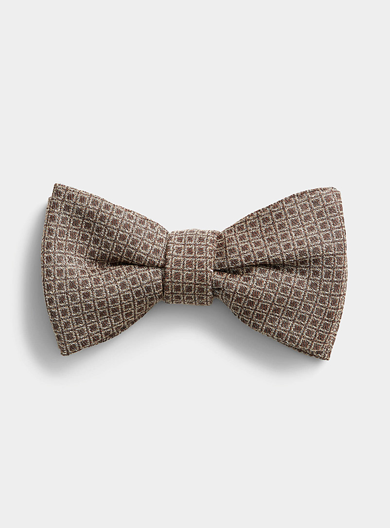 Blick Ruby Red Tone-on-tone checkered bow tie for men