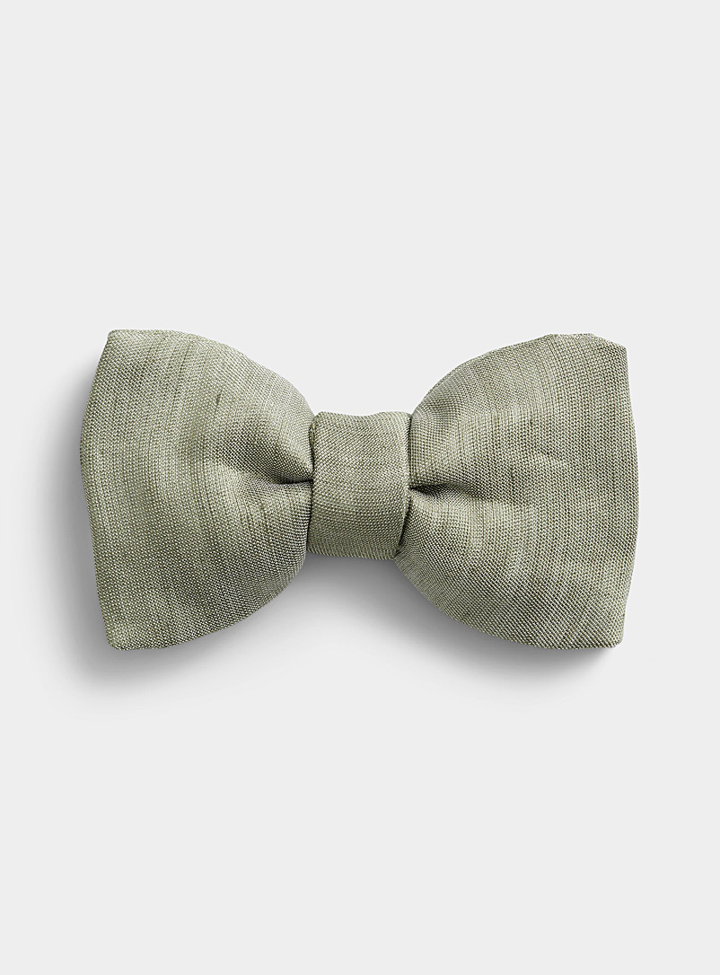 Blick Lime Green Colourful chambray bow tie for men