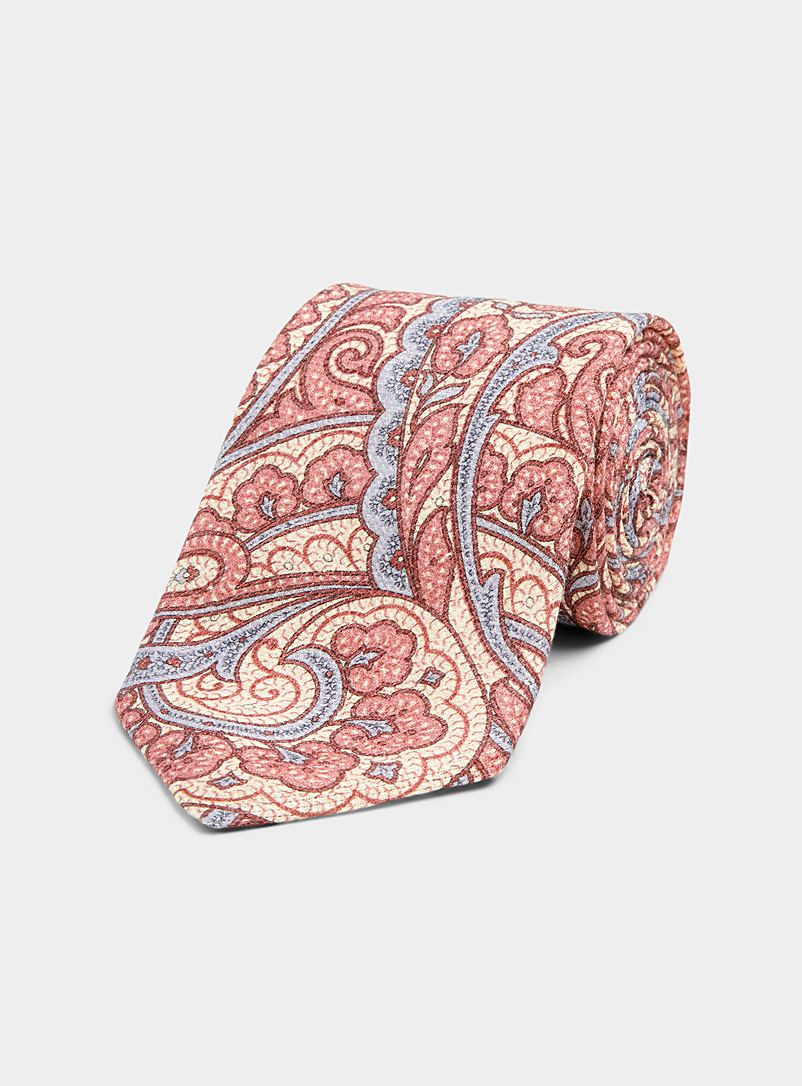 Blick: La cravate paisley macro Rose pour homme