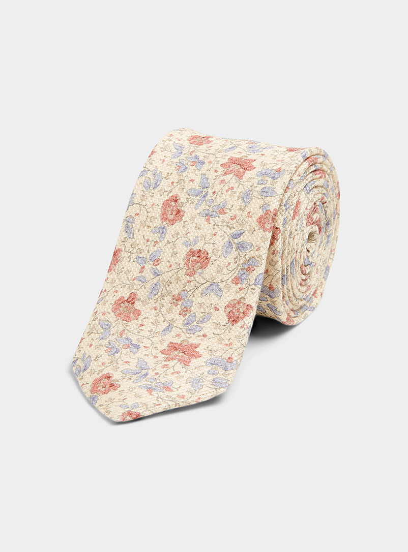 Blick Pink Painterly floral tie for men