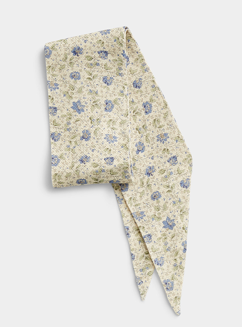 Blick Blue Floral painterly scarf for men
