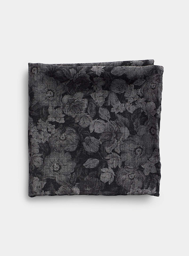 Blick: Le foulard pochette jardin nocturne Noir pour homme
