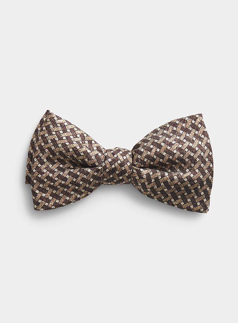 Blick Sand Retro pattern bow tie for men