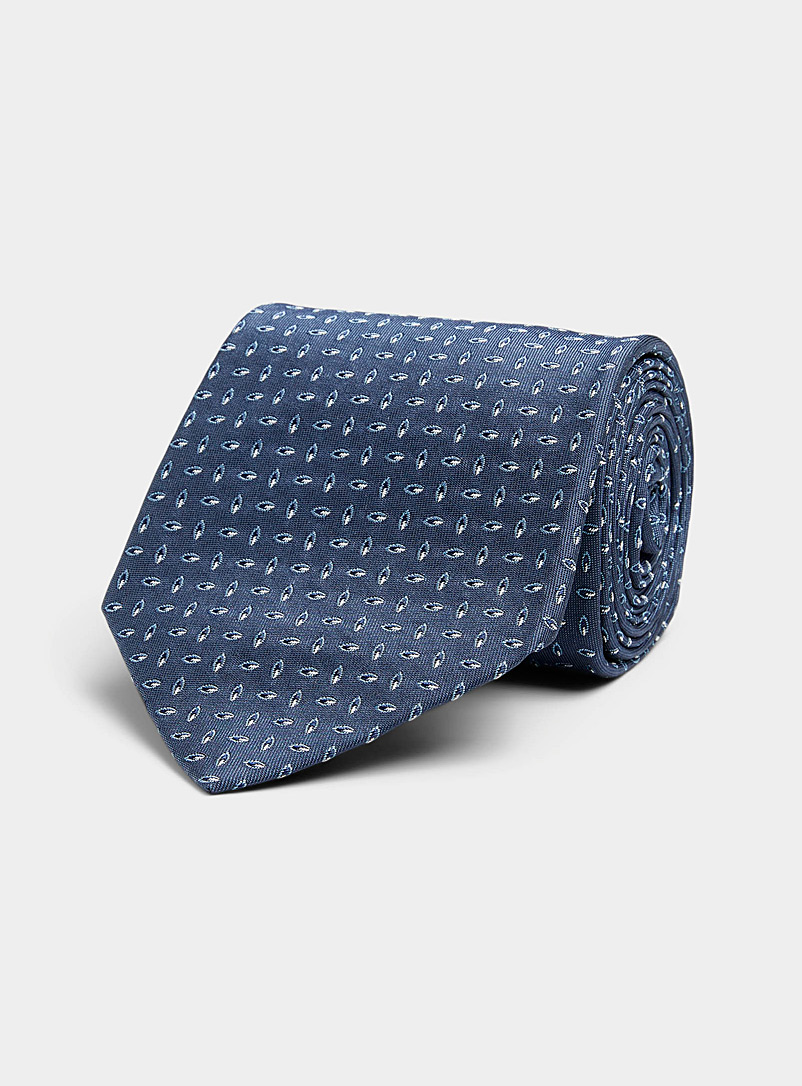 Blick Blue Navy mini-pattern tie for men