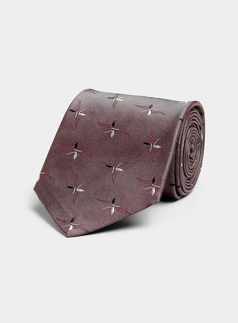 Blick Dusky Pink Geo flower jacquard tie for men