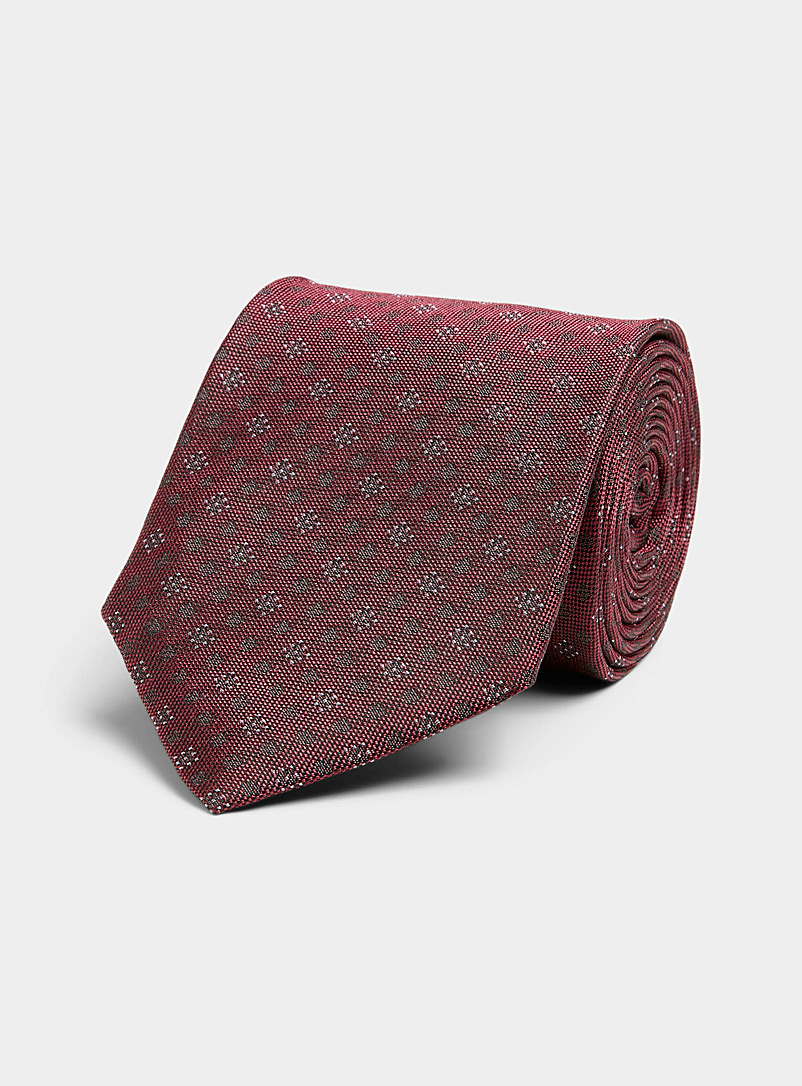Blick Red Jacquard square tie for men