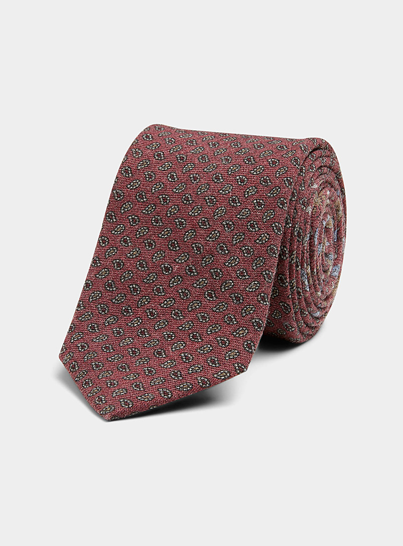 Blick: La cravate minipaisley et fleurs Rouge pour homme