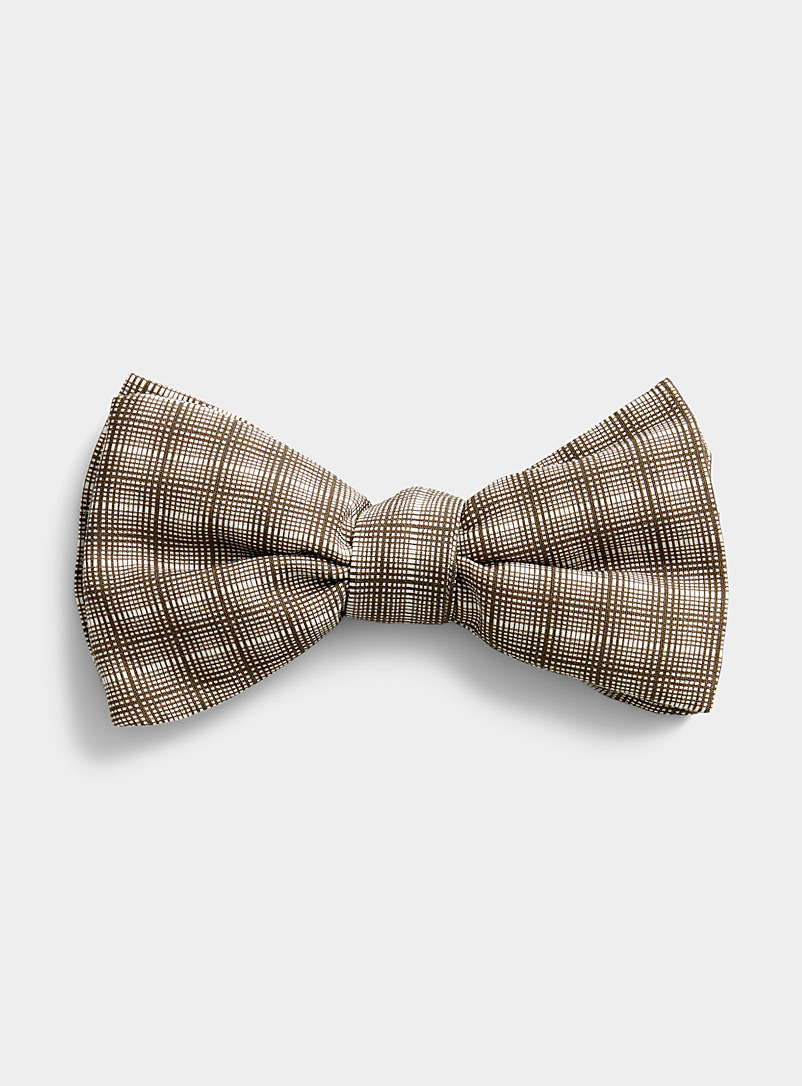 Blick Brown Coffee ombré check bow tie for men