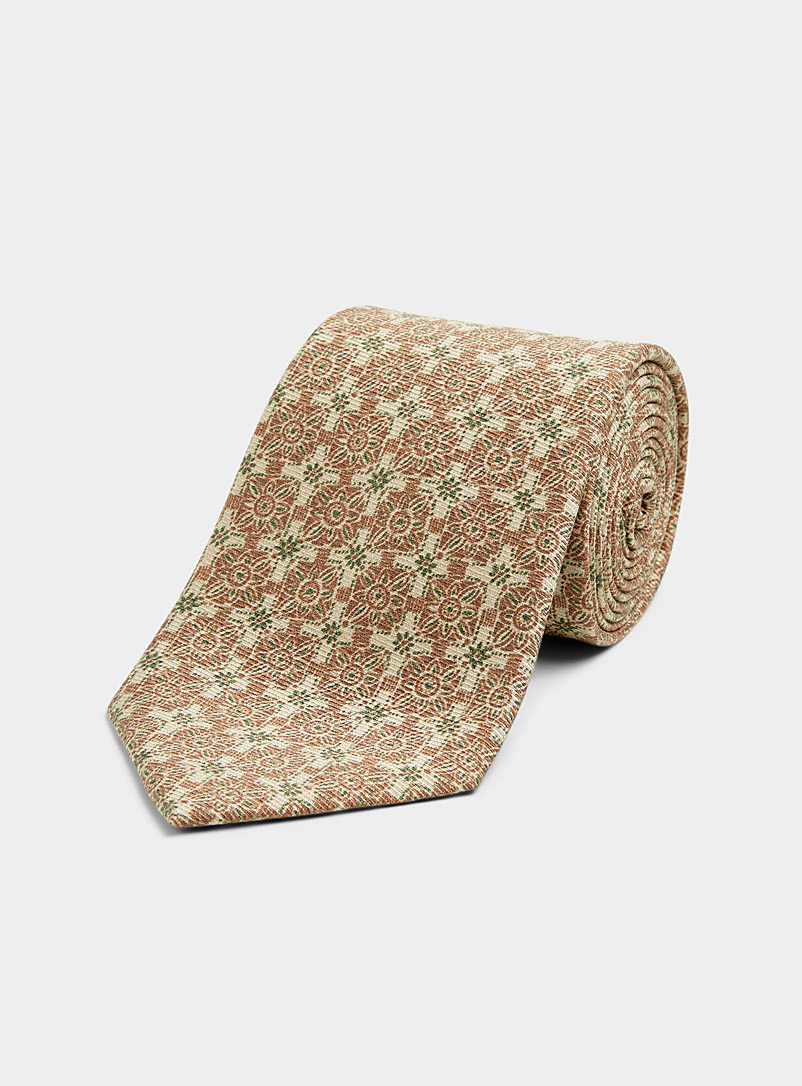 Blick: La cravate mosaïque toscane Brun pour homme