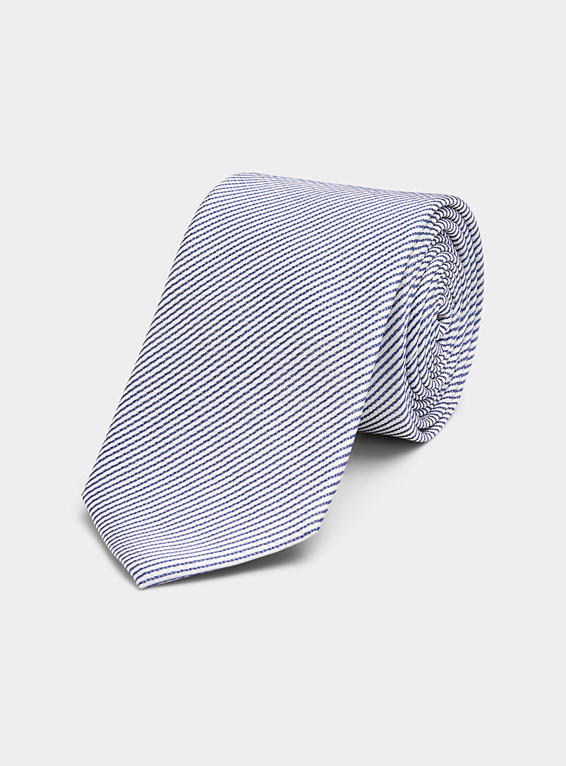 Blick: La cravate rayure pastel Bleu pour homme