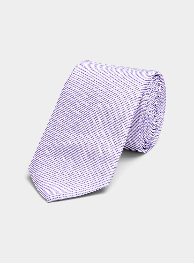 Blick: La cravate rayure pastel Lilas pour homme