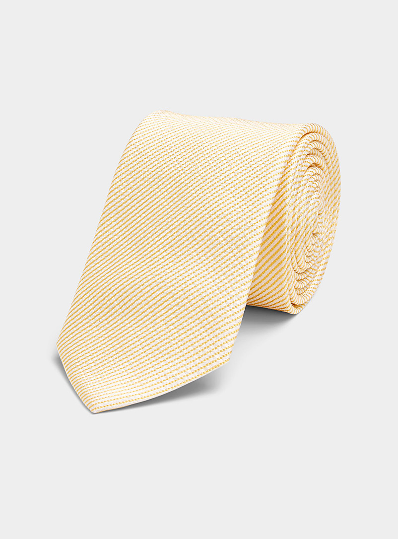 Blick: La cravate rayure pastel Jaune pâle-mais pour homme