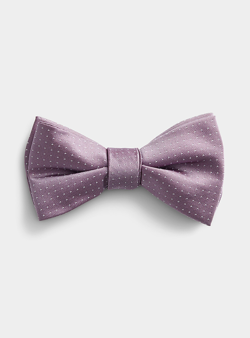 Blick Lilacs White pin dot bow tie for men